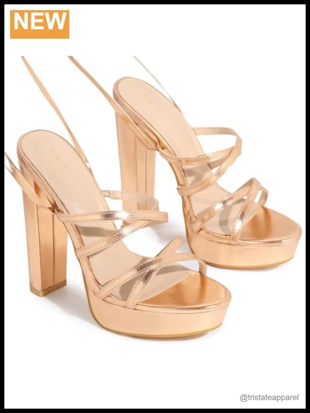 Platform Lace Up Block Heel Strappy Sandals Faux Leather